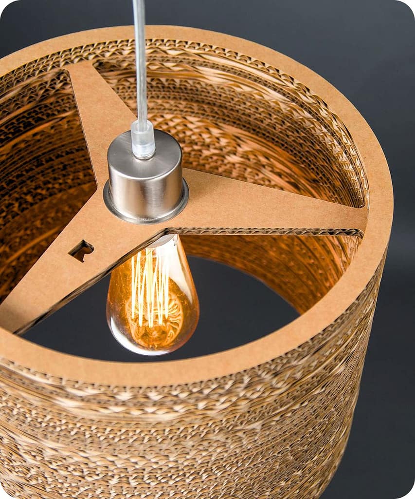 20 Easy Minimalist DIY Home Decor Ideas For Beginners 6 Upcycled Cardboard Lampshade
