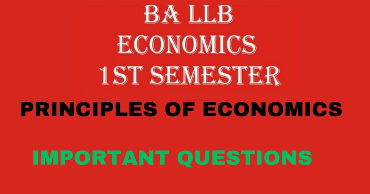 ECONOMICS - 1 - PRINCIPLES OF ECONOMICS
