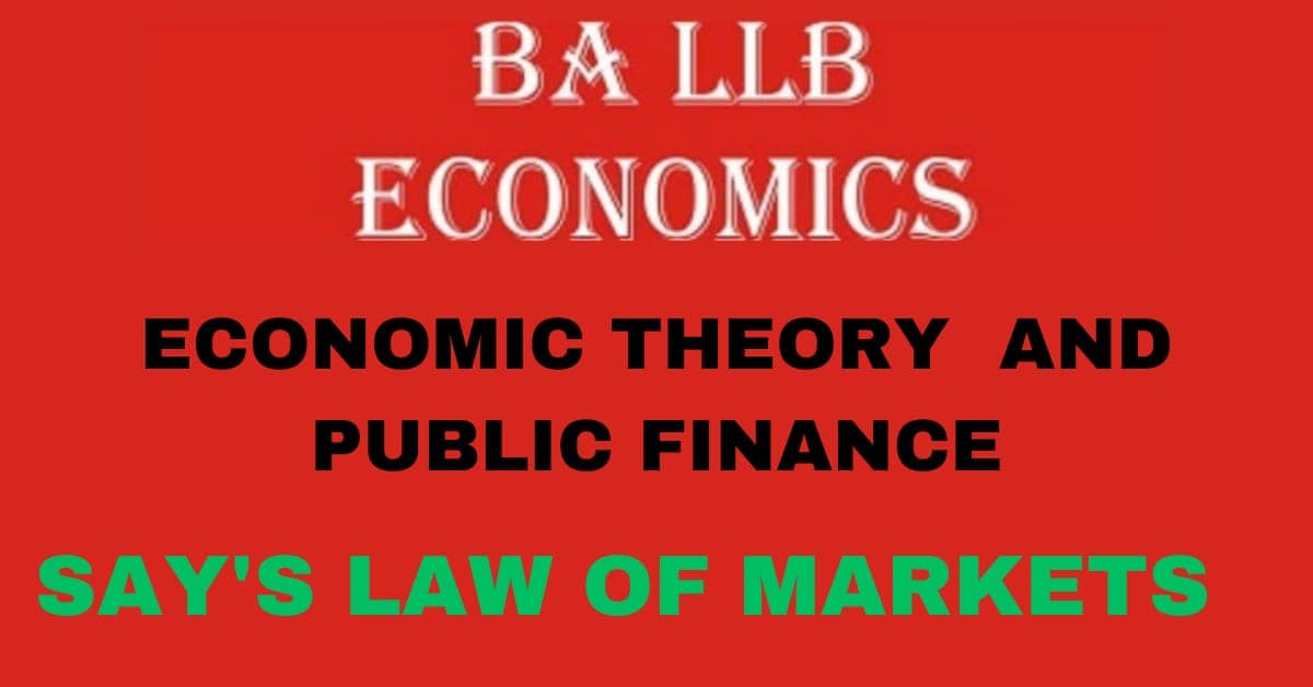 Briefly explain the Say's Law of markets?