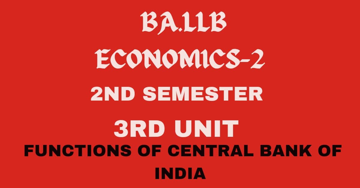 Explain the functions of Central Bank of India. 1 Explain the functions of Central Bank of India.
