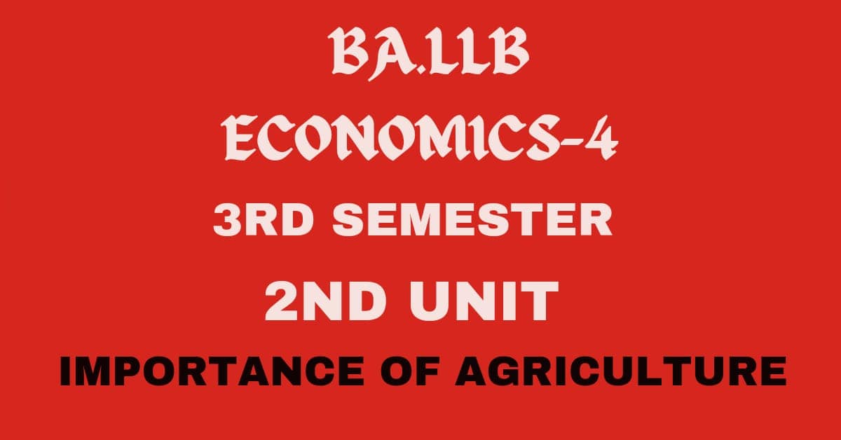 Explain the importance of agriculture in Indian economy? 1 Explain the importance of agriculture in Indian economy?