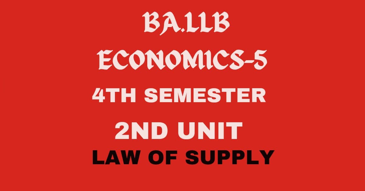 What is Supply? Explain the law of supply.