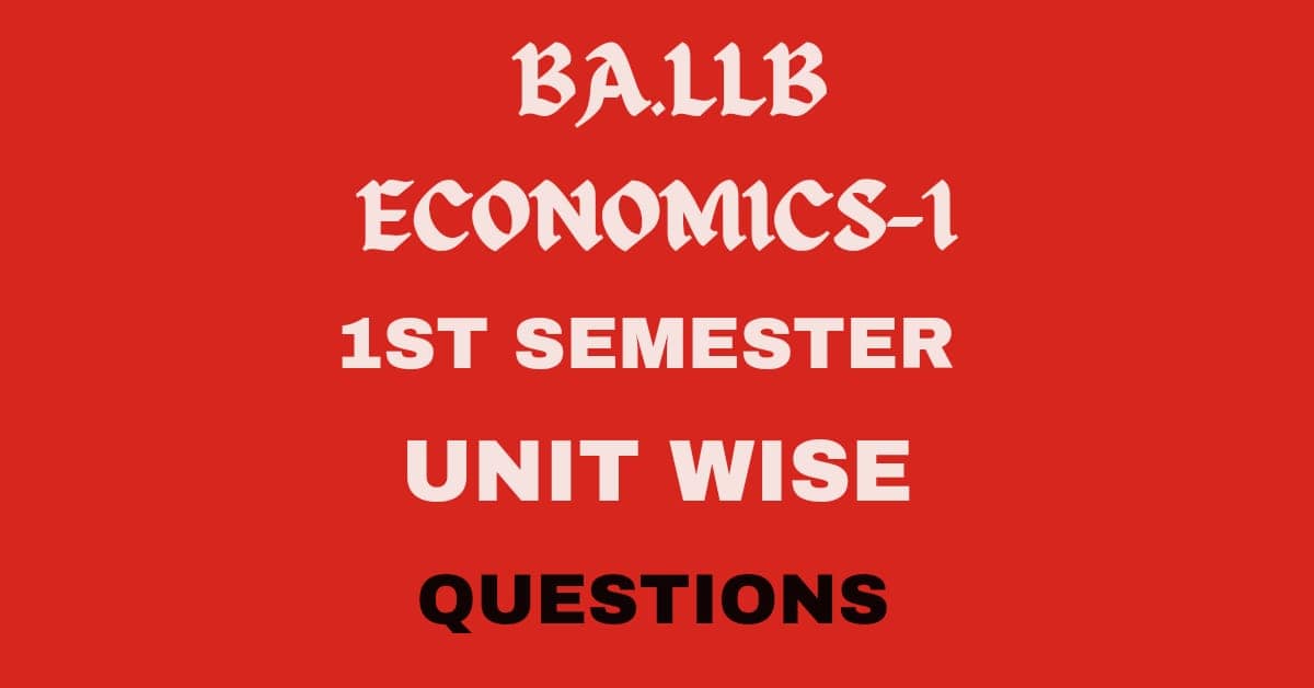 IMPORTANT QUESTIONS- ECONOMICS -1