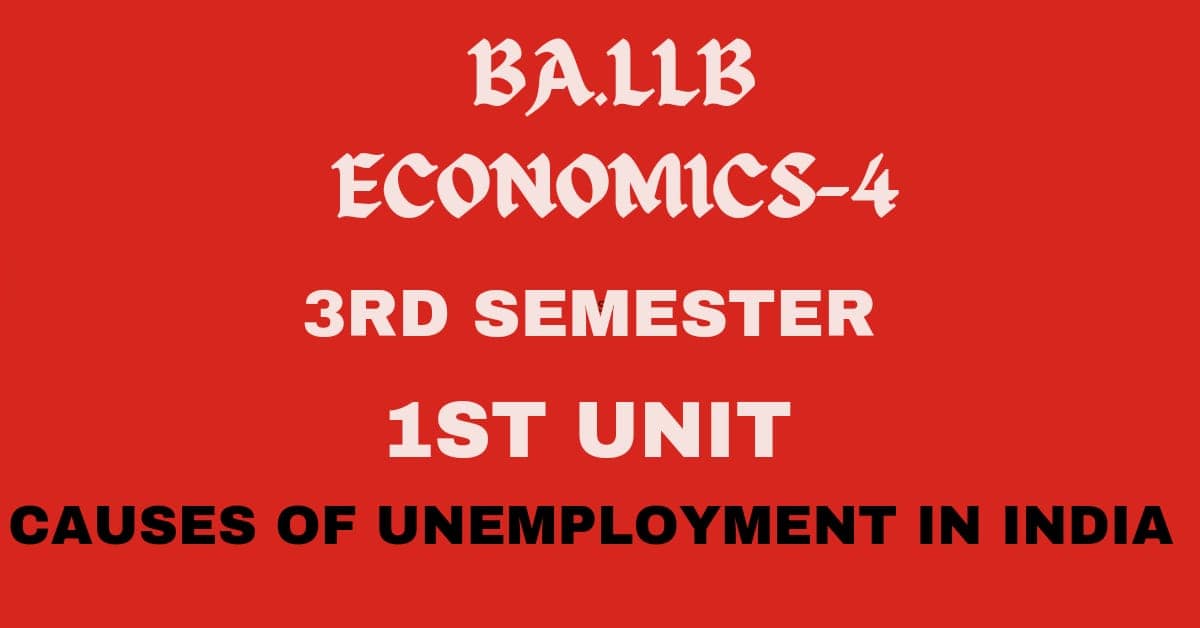What is unemployment? explain its causes.
