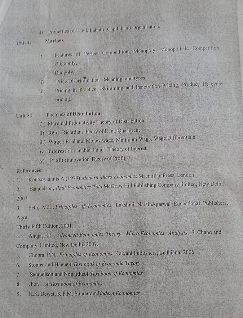 Syllabus of Economics Major/Minor-1-Principles of Economics. 3 Syllabus of Economics Major/Minor-1-Principles of Economics.