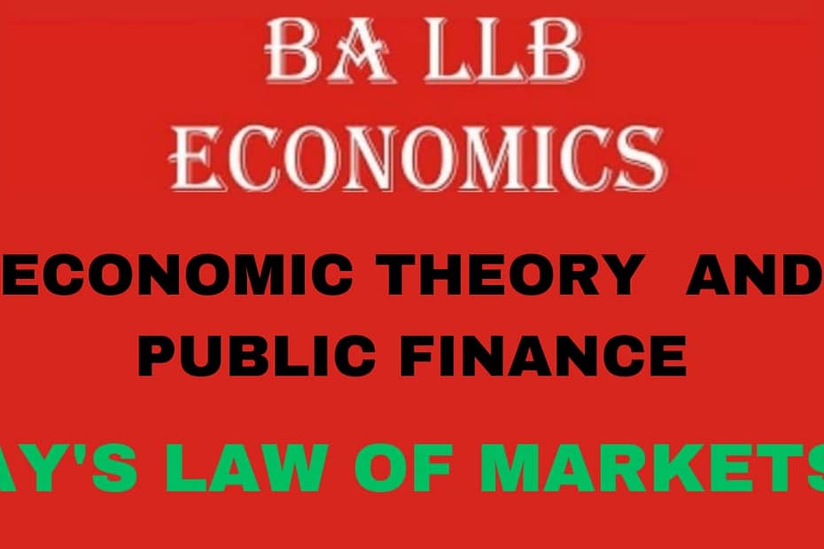 Briefly explain the Say's Law of markets?
