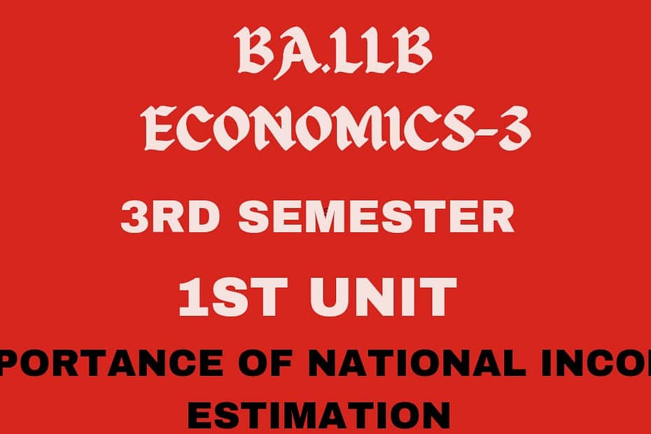 What is National Income? Explain the importance of National Income Estimation? 2 What is National Income? Explain the importance of National Income Estimation?