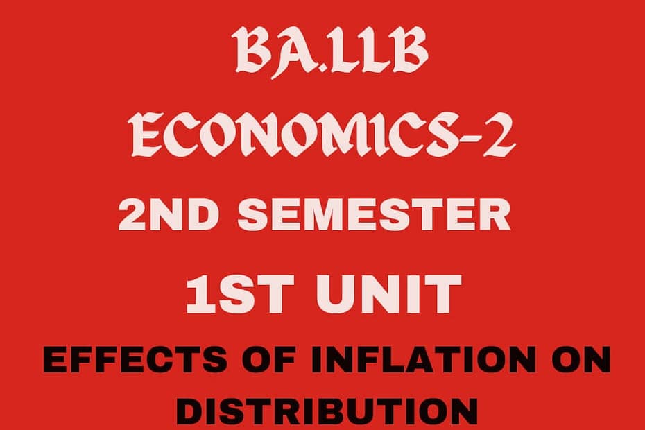 What is Inflation? Explain the effects of Inflation on the distribution. 2 What is Inflation? Explain the effects of Inflation on the distribution.