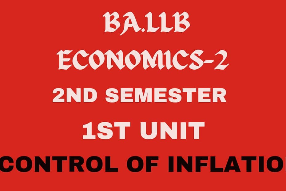 Explain the measures to control Inflation. 1 Explain the measures to control Inflation.