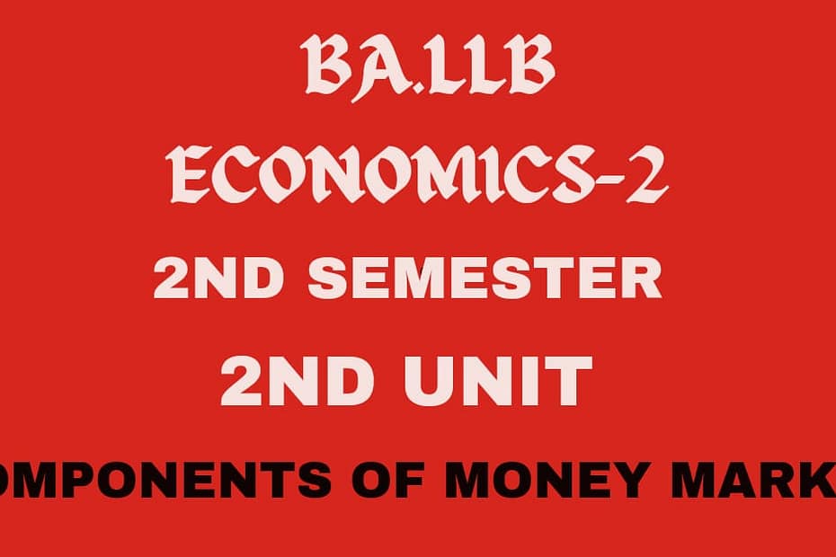 Define money market? Explain its components. 6 Define money market? Explain its components.