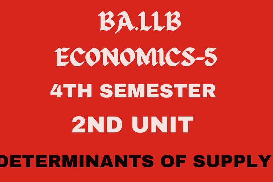 Explain the determinants of Supply. 9 Explain the determinants of Supply.