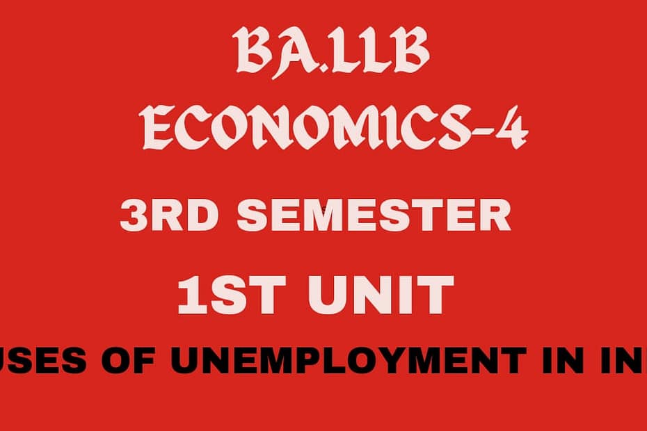 What is unemployment? explain its causes.