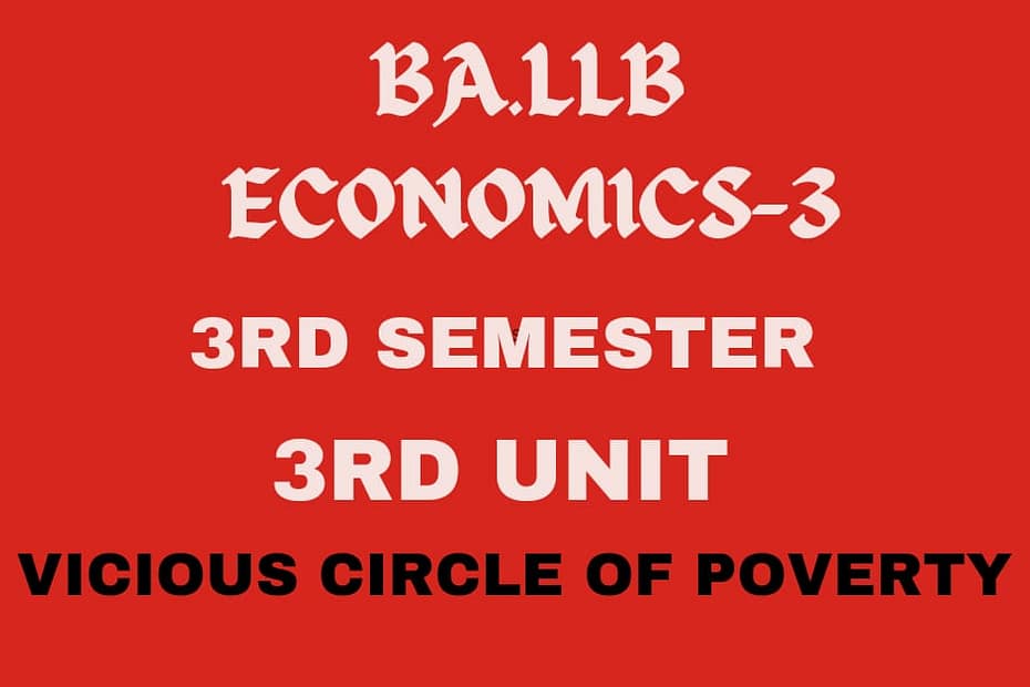 What is Vicious Circle of Poverty? explain the determinants of B.P.L 4 What is Vicious Circle of Poverty? explain the determinants of B.P.L
