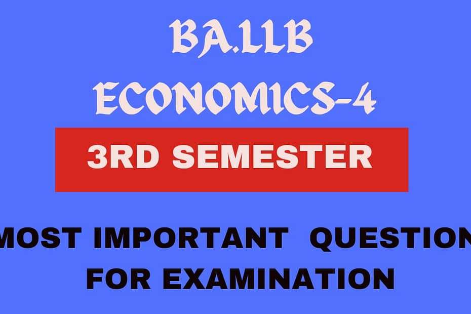 Economics Major-4- Economic Development of India. Most Important questions for examination.80/20 SCHEME