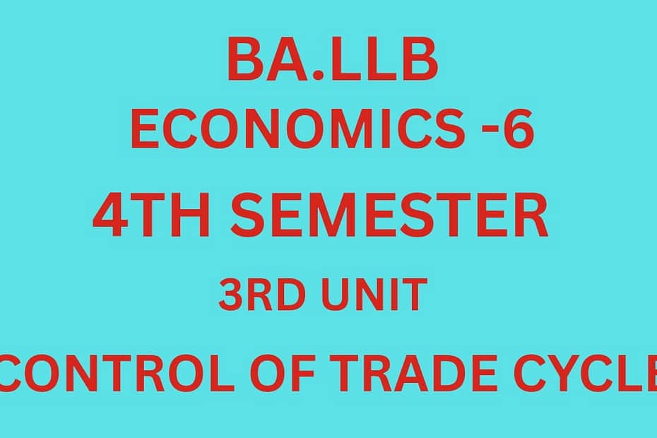 Write a note on control of trade cycle.