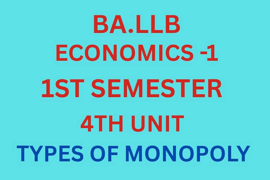 What is Monopoly? explain its types. 4 What is Monopoly? explain its types.