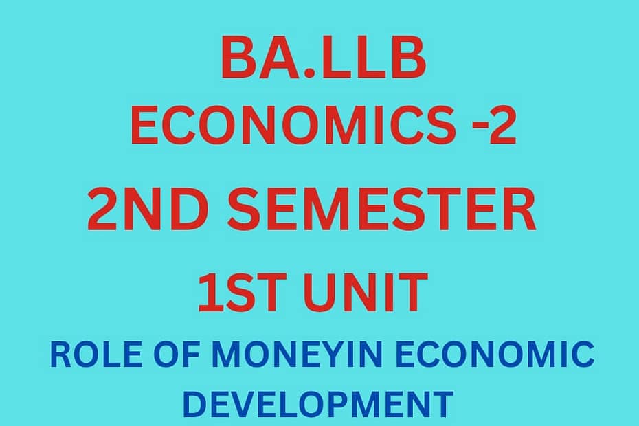 Explain the Role of Money in economic development. 2 Explain the Role of Money in economic development.